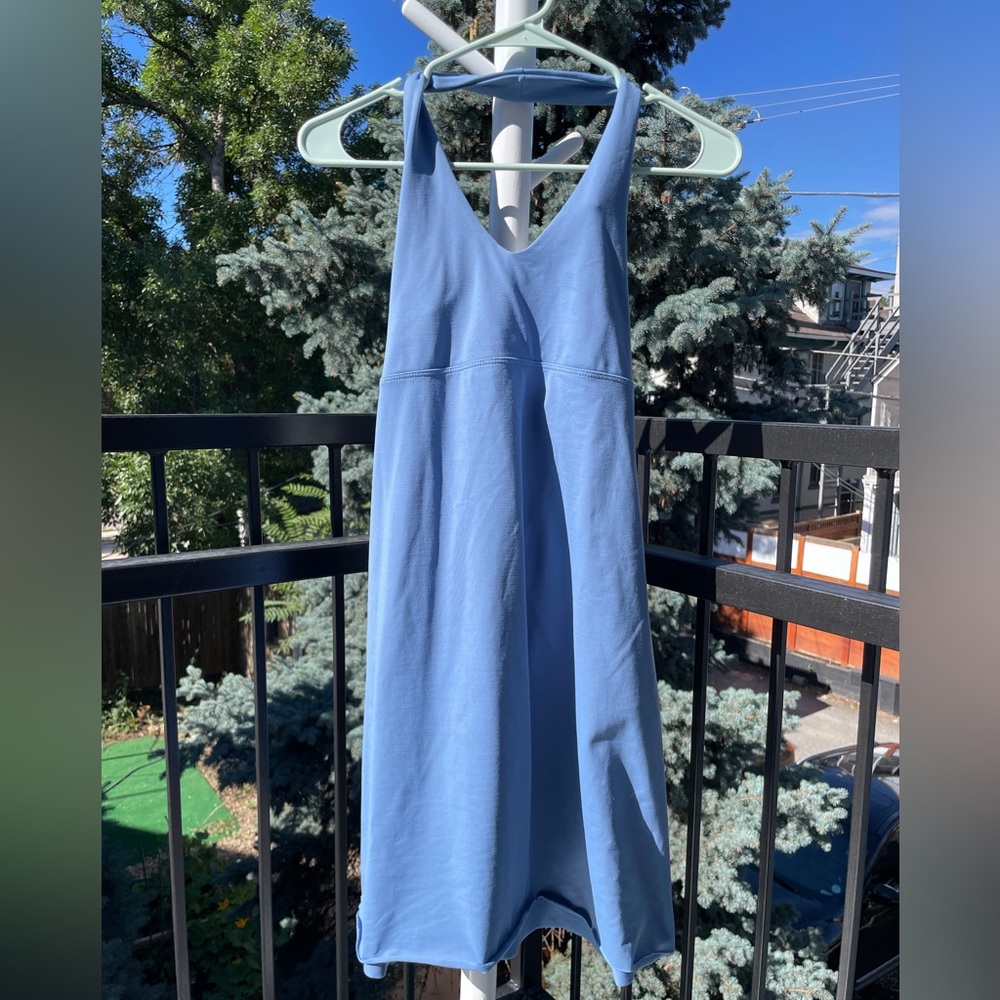 Retro Patagonia Women’s Blue Summer Athletic Sun Dress  with Tie Back